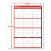 Erasable Wall Calendar, 24 x 36, White/Red Sheets, 12-Month (Jan to Dec): 2026 - 3 of 4