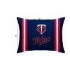 MLB Minnesota Twins Soft/Medium Density Standard Stripe Logo Bed Pillow - 2 of 3