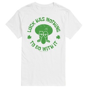 Men's - SpongeBob Squarepants - Squidward St. Patrick's Day Short Sleeve Graphic T-Shirt - 1 of 4