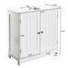 FURNIinspire Bathroom Storage Cabinets Under Sink Organizer, Storage Furniture Bathroom Sink Cabinet, Bathroom Cabinet, White, 11.69"*23.35"*23.62" - 3 of 4