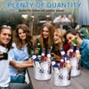12-Pack 6.5" Clear Plastic Ice Buckets, BPA-Free Food Grade Multi-Purpose Drink Cooler with 12 Tongs, for Weddings & Parties (Small Size) - 3 of 4