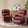 Set of 2 Elisabete Modern Wingback Genuine Leather Recliner with Vintage Nail Head Trim for Living Room and Bedroom| ART OF LIVING DESIGNS - 2 of 4