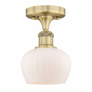 Fenton - 1 Light Semi-Flush Mount In Industrial Style-8.25 Inches Tall and 6.5 Inches Wide - 1 of 1