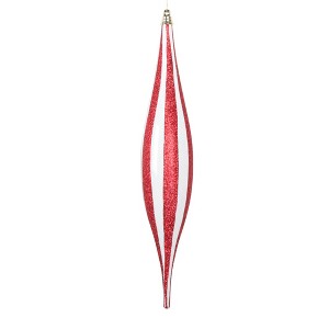 Vickerman White/Red Glitter Ornament - 1 of 1