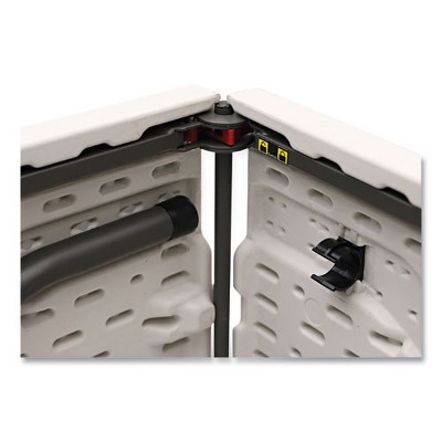 Gray and White Granite Resin Bifold Folding Table, 71"