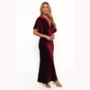 Petal and Pup Ricki Velvet Maxi Dress - Wine XS - 3 of 4