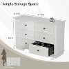 VINGLI White Dresser 6 Drawer, Wood Dresser for Bedroom, Chest of Drawers - 2 of 4