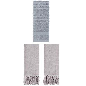 REGALWOVEN 3 Packs Solid Absorbent Soft Cotton Hand Towels 14" x 30" - 1 of 4