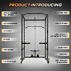 Acekool Power Cage, 1600lb Multi-Function Squat Rack with Pulley System, 20 Attachments, Home Gym Fitness Power Rack - 2 of 4