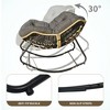 Lyngins Modern Indoor&Outdoor Leisure Wicker Rocking Chair with Padded Cushion,Larger Accent Royal Chair for Living Room,Garden - 4 of 4