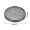 Unique Bargains Non Ticking 3D Numbers Round Silent Modern Wall Clock 1 Pc - 2 of 4