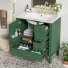Whisen 30" Bathroom Storage Cabinet Bathroom Vanity with Ceramic Sink, Soft Close Doors and Three Drawers - 2 of 4
