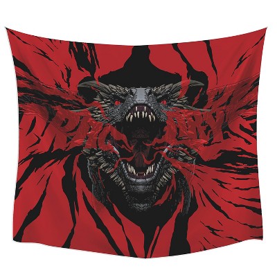 Game of Thrones Dragon Tapestry in Black and Red Polyester