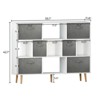 KTMBDW Wooden Open Shelf Bookcase - 3-Tier Floor Standing Display Cabinet Rack with Legs, 11 Cubes Bookshelf for Books and Toys - 3 of 4