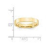 Black Bow Jewelry 4mm 10K White or Yellow Gold Flat Comfort Fit Band - 4 of 4