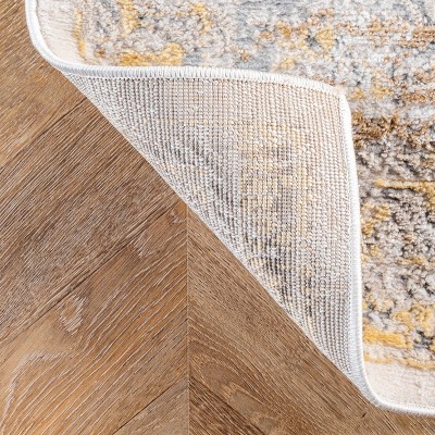 Vintage Speckled Gold 5' x 8' Braided Wool Blend Area Rug