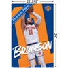 Trends International NBA New York Knicks - Jalen Brunson 24 Unframed Wall Poster Print Clear Push Pins Bundle 22.375" x 34" - 3 of 4