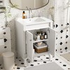 MOEPISY 24 inch Bathroom Vanity with Top Sink, 2-Tier Modern Bathroom Storage Cabinet, Single Sink Bathroom Vanity - 2 of 4