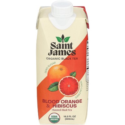 Saint James Brands LLC Tea Black Blend Hibiscus Orange - Pack of  12 - 16.9 fo