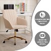 NicBex Adjustable Office Chair with Wheels,Modern Ergonomic Computer Chair,Swivel Velvet Upholstered Desk Chair for Adult, Student - 4 of 4