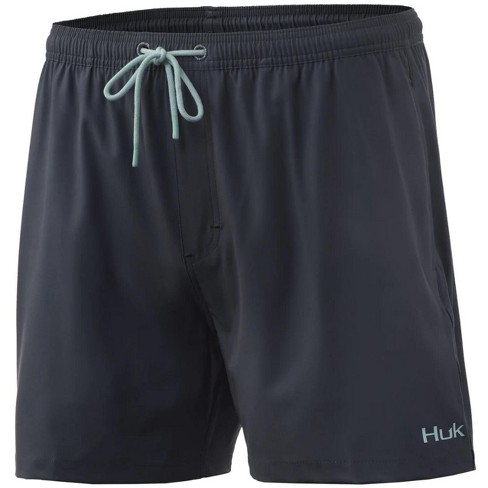 Huk Men's Pursuit Volley Bathing Suit Swim Shorts - Volcanic Ash - L ...