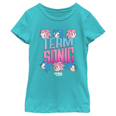 Girl's Sonic The Hedgehog Retro Teammates T-shirt : Target