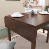 GlasFlength Folding Tables Extendable Dining Table with Rubberwood Legs Elegant for Kitchen Modern Living Spaces, Brown, 45.67"*29.5"*30.1" - 2 of 4