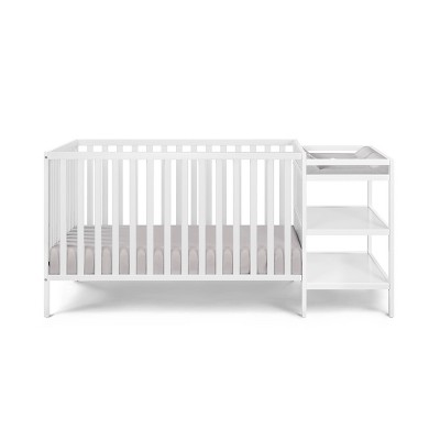 Suite Bebe Palmer 3-in-1 Convertible Island Crib and Changer Combo - White
