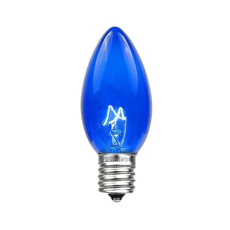 Novelty Lights C9 Incandescent Traditional Vintage Christmas Replacement Bulbs 25 Pack, 1 of 8