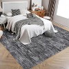 Machine Washable Modern Abstract Area Rug, Non-Slip Soft Velvet Low-Pile Carpet for Living Room, Bedroom, Dining Room, Pet-Friendly - 3 of 4