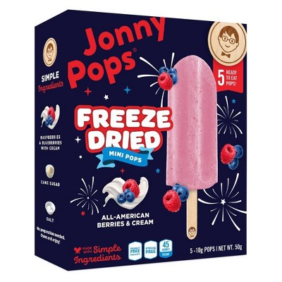 JonnyPops Minis Freeze Dried Raspberry Blueberry & Cream - 1.76oz/5ct