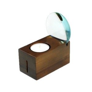 XXD's Bamboo Zoom Dark Laquered Tealight Candle Holder - 1 of 2
