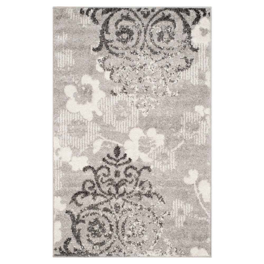 Norwel Accent Rug - Silver/Ivory (2'6inx4') - Safavieh