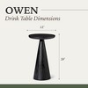Maven Lane Owen Rustic Wooden Round Drink Table - 3 of 4