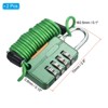 Unique Bargains Gym Locker Backpack Suitcase 4 Digit Combination Padlock with Spring Cable - 2 of 4