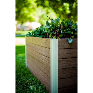 48"x48" Urbana Keyhole Garden Square Vinyl Garden Bed Espresso - Vita: UV & Weather-Resistant, 10 Year Warranty - 1 of 4
