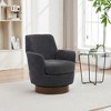 Swivel Barrel Chair with Gold Stainless Steel Base, High-Density Sponge Cushion and Easy Assembly - 3 of 4
