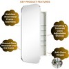 TEHOME Surface and Recessed Mount Rectangular Stainless Steel Metal Framed Bathroom Medicine Cabinet with Mirror - 3 of 4