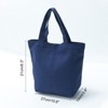 Unique Bargains Cotton Sturdy Reusable Mini Lunch Canvas Tote Bag with Handles 1 Pc - 2 of 4