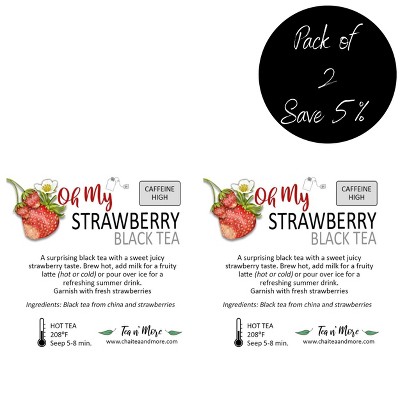 Tea n More Strawberry Cold Brew Black Tea - Pack of 2