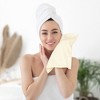 Unique Bargains Hotel Spa Bathroom Highly Absorbent Quick Drying Solid Cotton Washcloths 6 Packs - 3 of 4
