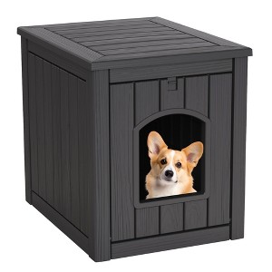Decksplore Pet House Waterproof Dog Kennel Portable Outdoor Shelter for Rain Snow UV Protection - 1 of 4