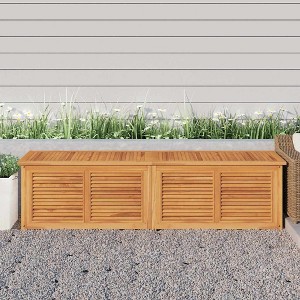 Garden Storage Box Warm wood Solid Teak Wood Large - 1 of 4
