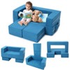 Kids Play Couch, 3Pcs Modular Kids Couch for Playroom Bedroom Furniture, Convertible Foam Kids Play Sofa with Removable Cover - 2 of 4