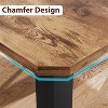 Industrial Dining Table for 6-8 People, 78.7" Long Wooden Kitchen Table with Sturdy Metal Frame - Seats 6 Rectangular Counter - 4 of 4