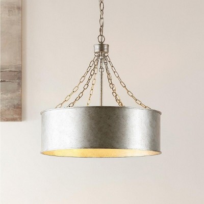 Adison Silver Industrial Drum Chandelier