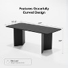 67" Farmhouse Large Rectangle Yellow Dining Table for 4-6 People with V-Shaped Legs for Dining Room and Living Room - 4 of 4