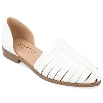 Journee Collection Womens Anyah Ankle Cuff Slip On Almond Toe Flats