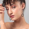 SOHI Women's Chrome Silver Hollow Teardrop Earrings - 3 of 4