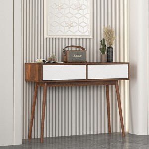 KTMBDW Entryway Table Modern Wood Narrow Console Table with Storage Hallway Table Sofa Tables for Front Door Corridor - 1 of 4